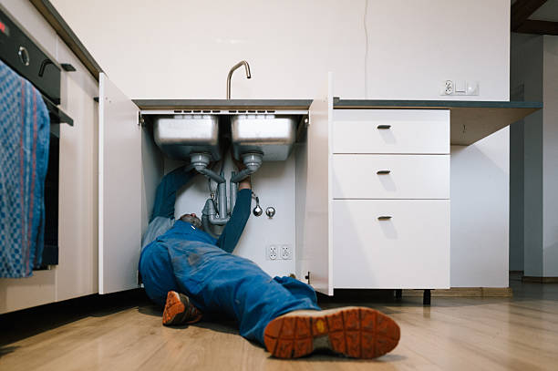 Professional Emergency Plumber technician working in Haubstadt, IN